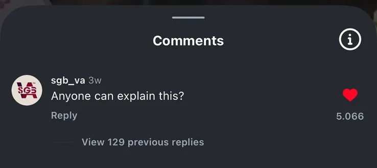 Brand comment with 5,066 likes